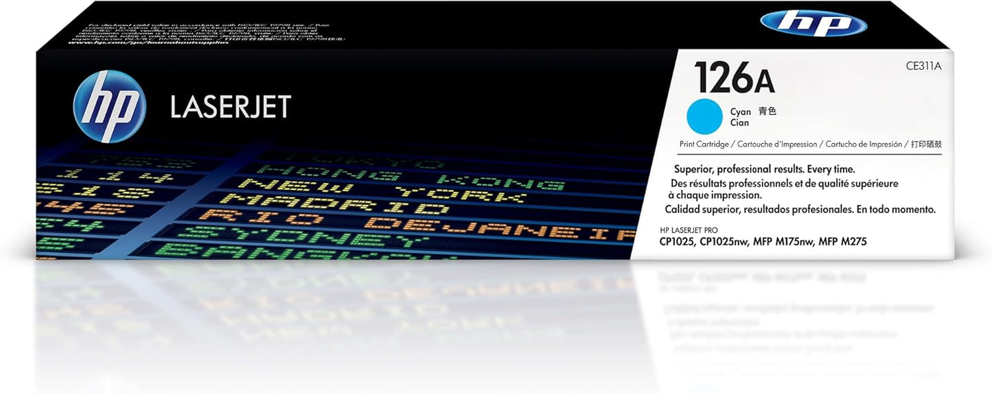 HP 126A Toner Cartridge for HP Color LaserJet Pro CP1025, CP1025nw, M175a, M175nw, M275 Printers. HP126A.