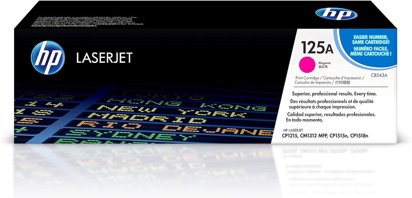 HP 125A Toner Cartridge for HP Color LaserJet CP1215, CP1515n, CP1518ni, CM1312 MFP Printers. HP125A.