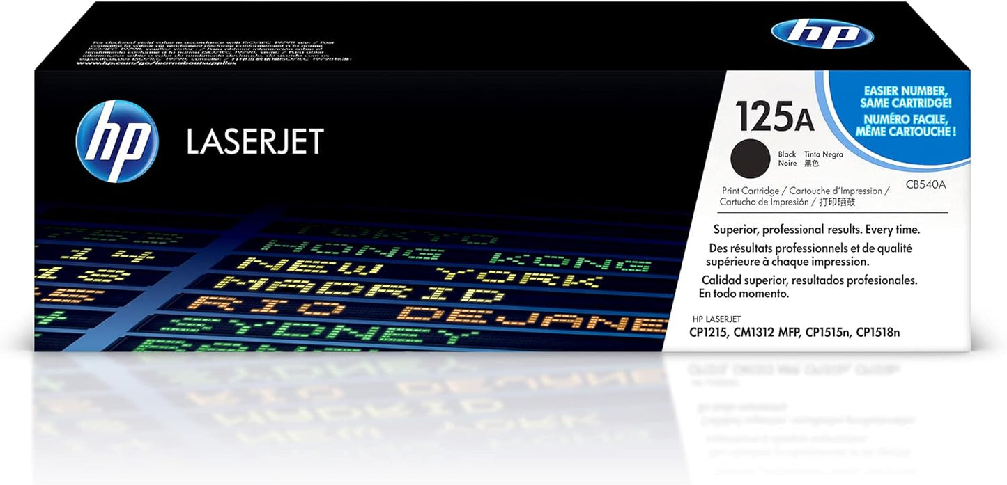 HP 125A Toner Cartridge for HP Color LaserJet CP1215, CP1515n, CP1518ni, CM1312 MFP Printers. HP125A.