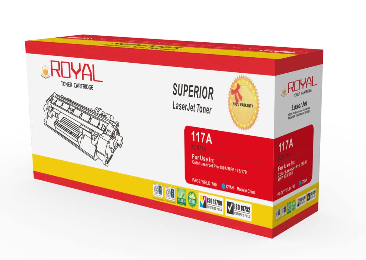Compatible HP 117A Toner Cartridge (W2070A, W2071A, W2072A, W2073A) for HP Color Laser 150 and HP Color Laser MFP 178/179 Series Printers.