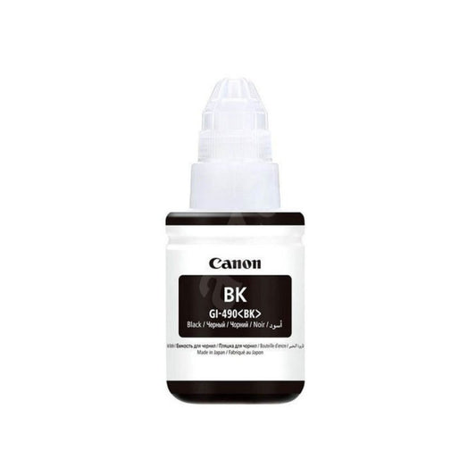 Canon GI-490 Original Ink Bottles (GI-490BK, GI-490C, GI-490M, GI-490Y) for Canon PIXMA G-Series Printers