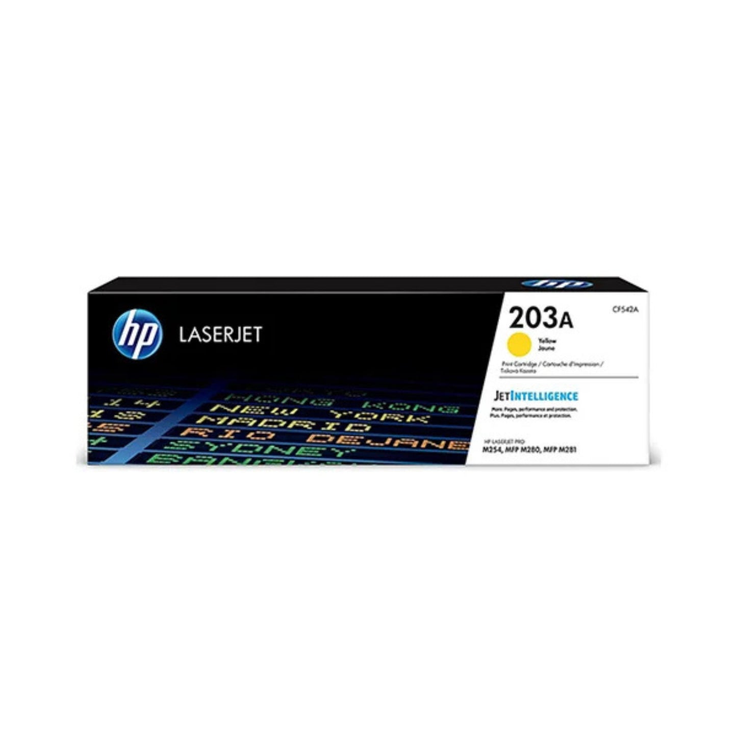 HP 203A Toner Cartridge (CF540A, CF541A, CF542A, CF543A) for HP Color LaserJet Pro M254 & MFP M280/M281 Series Printers