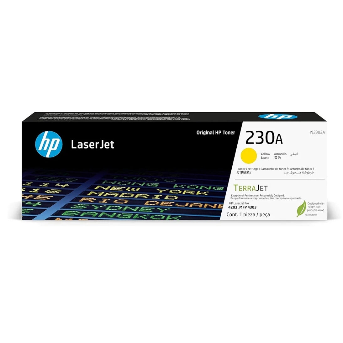HP 230A Toner Cartridge (W2300A, W2301A, W2302A, W2303A) for HP Color LaserJet Pro 4203 & MFP 4303 Series Printers