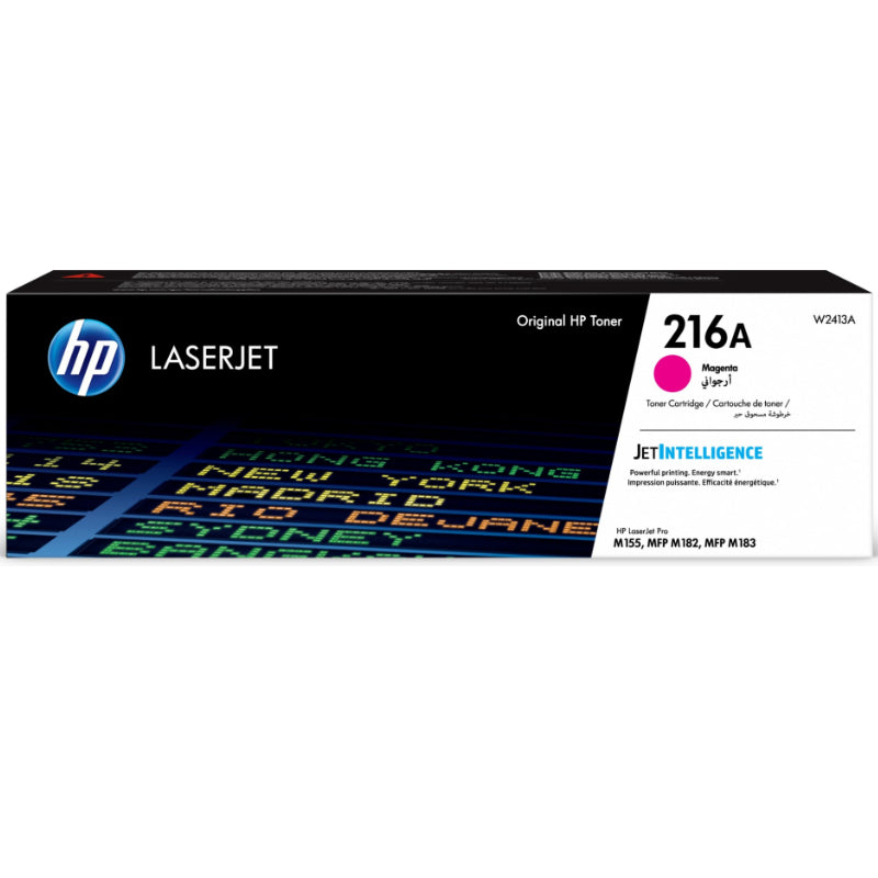 HP 216A Toner Cartridge (W2410A, W2411A, W2412A, W2413A) for HP Color Laser 150, MFP 178 & MFP 179 Series Printers.