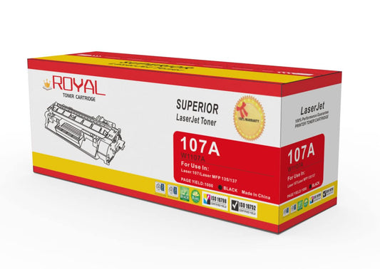Compatible HP 107A Toner Cartridge (W1107A) for HP Laser 107, 135 and 137 Series Printers.