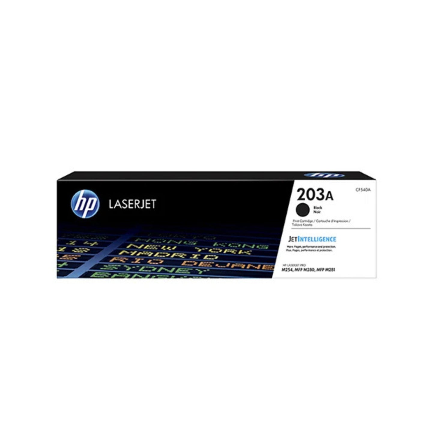 HP 203A Toner Cartridge (CF540A, CF541A, CF542A, CF543A) for HP Color LaserJet Pro M254 & MFP M280/M281 Series Printers