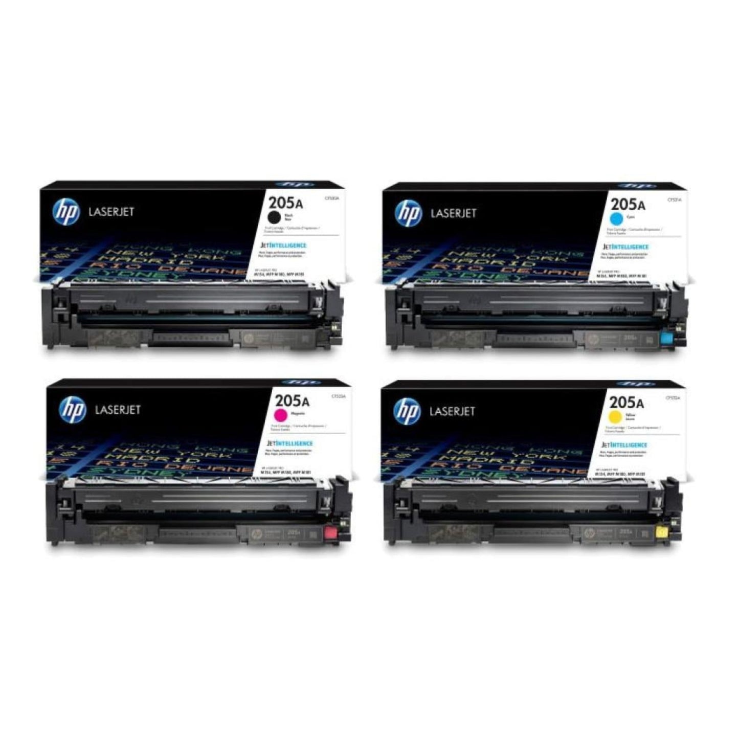 HP 205A Toner Cartridge (CF530A, CF531A, CF532A, CF533A) for HP Color LaserJet Pro M154 & MFP M180/M181 Series Printers