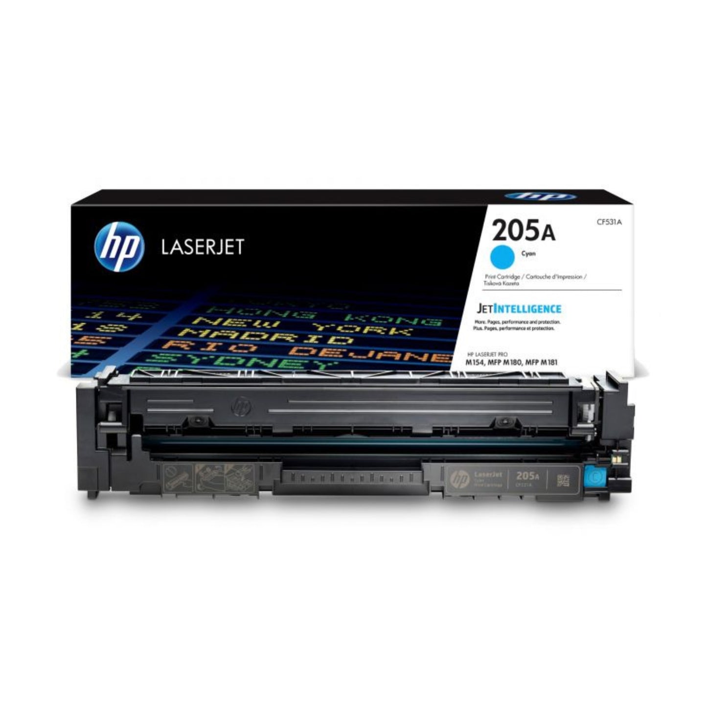 HP 205A Toner Cartridge (CF530A, CF531A, CF532A, CF533A) for HP Color LaserJet Pro M154 & MFP M180/M181 Series Printers