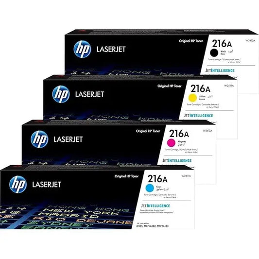 HP 216A Toner Cartridge (W2410A, W2411A, W2412A, W2413A) for HP Color Laser 150, MFP 178 & MFP 179 Series Printers.