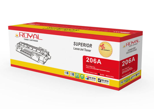 Compatible HP 206A Toner Cartridge (W2110A, W2111A, W2112A, W2113A) for HP Color LaserJet Pro M255 and M282/M283 Series Printers.