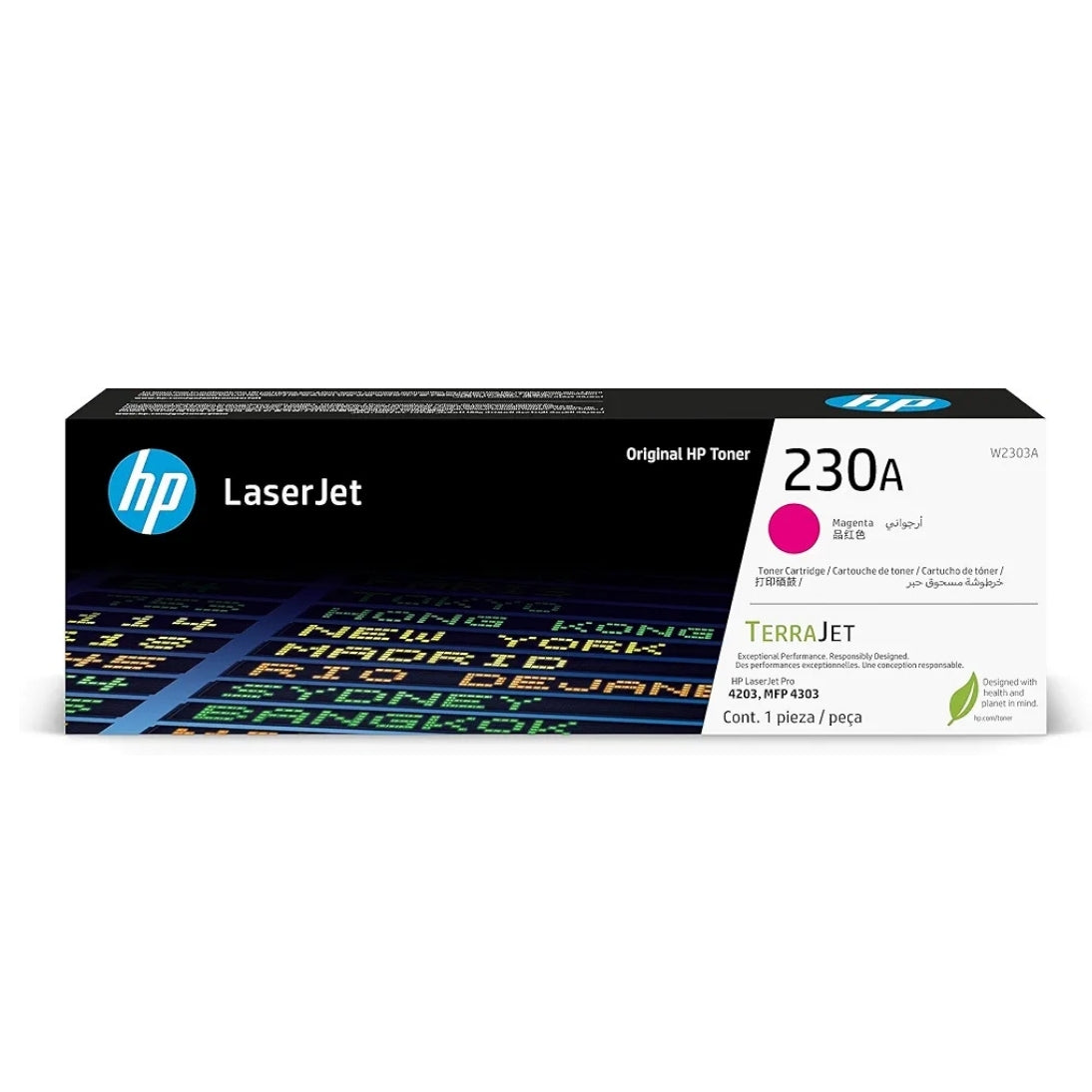 HP 230A Toner Cartridge (W2300A, W2301A, W2302A, W2303A) for HP Color LaserJet Pro 4203 & MFP 4303 Series Printers