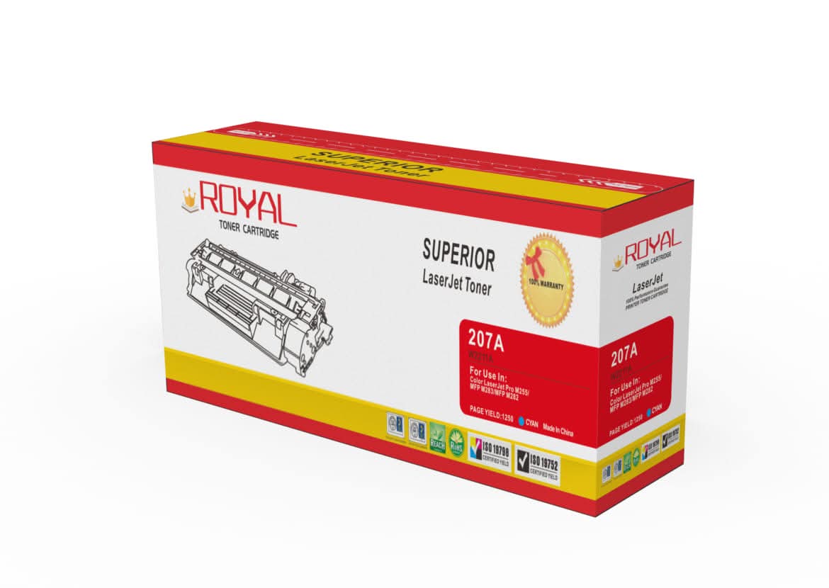 Compatible HP 207A Toner Cartridge (W2210A, W2211A, W2212A, W2213A) for HP Color LaserJet Pro M255 and M282/M283 Series Printers.